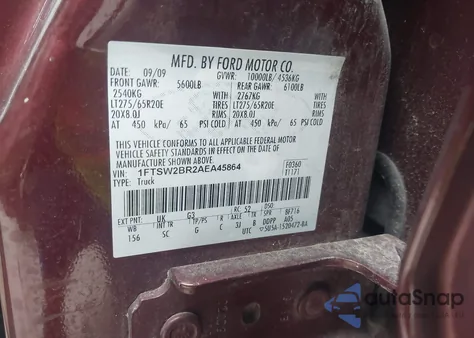 2010 Ford F-250 Cabela's/Harley-Davidson/King Ranch/Lariat/Xl/Xlt из США, поврежденный, VIN 1FTSW2BR2AEA45864